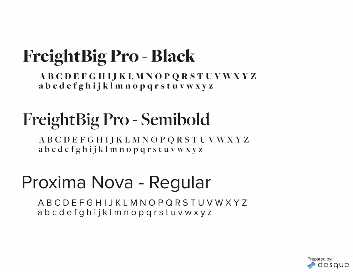 Black Rose Solace brand typography system designed by Desque