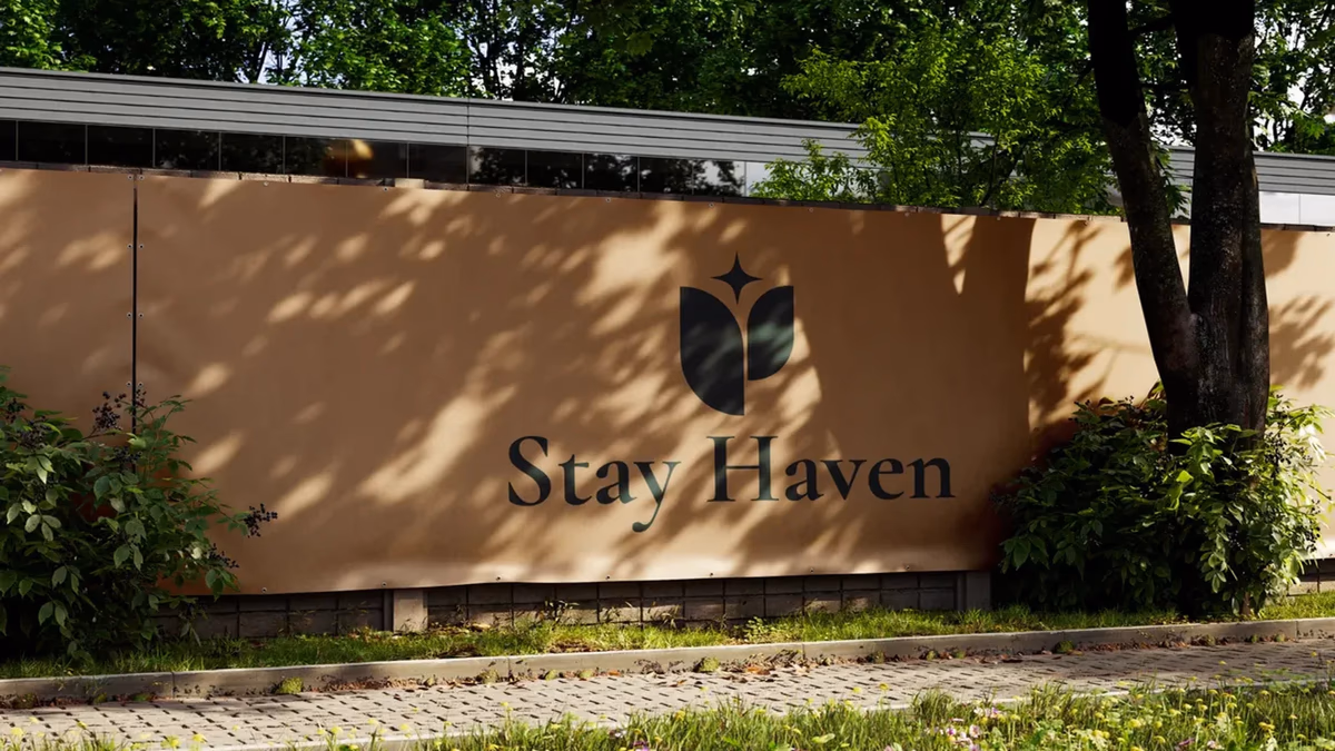 Stay Haven brand identity and sanctuary mark designed by Desque
