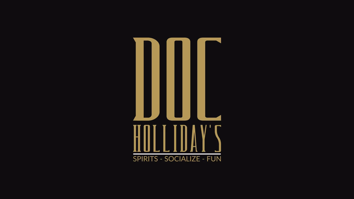 Doc Holliday's primary logo lockup designed by Desque