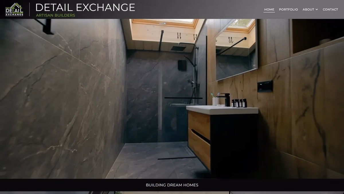Detail Exchange artisan construction website rebuilt on Webflow by Desque