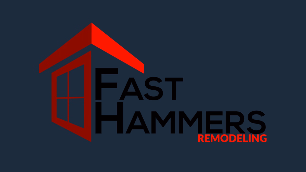 Fast Hammers Remodeling brand identity designed by Desque on a dark charcoal background