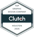 Clutch Top Graphic Design Company Houston 2026 badge. View Desque's Clutch profile