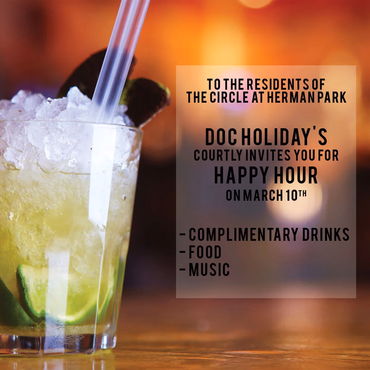 Doc Holliday's base event flyer template designed by Desque