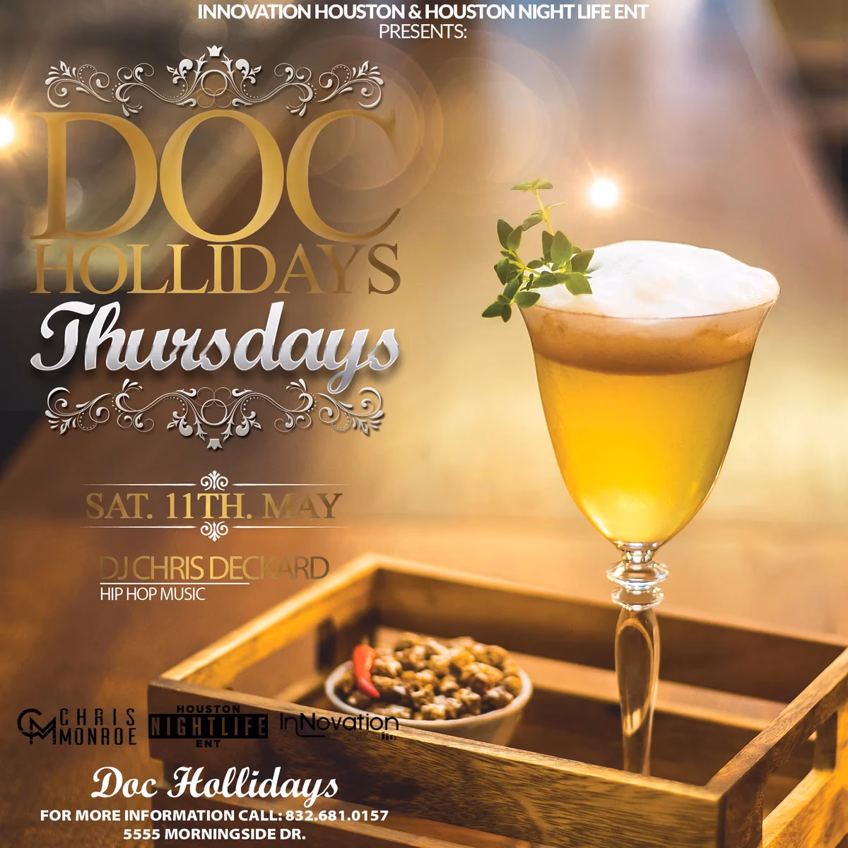 Doc Holliday's College Thursday event flyer designed by Desque