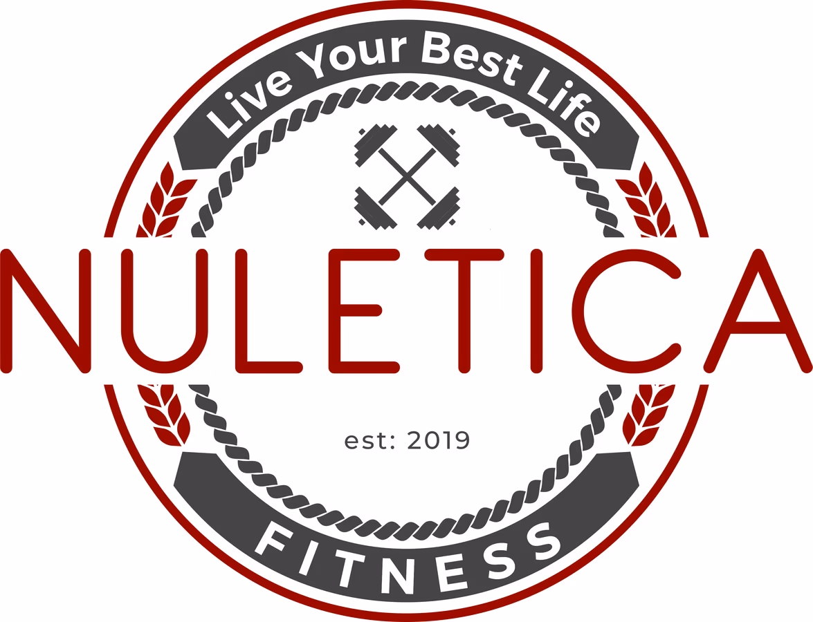 Nuletica Fitness alternate logo lockup designed by Desque