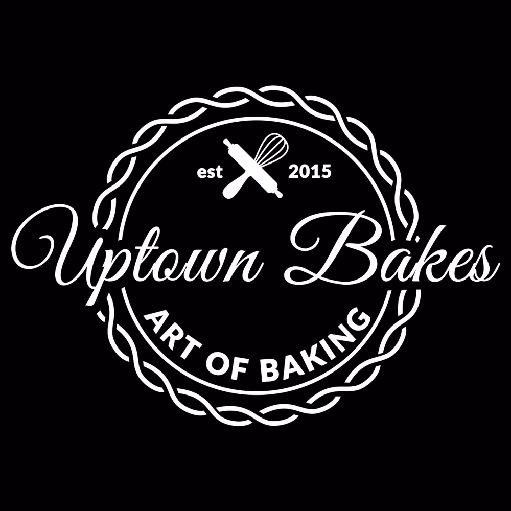 Uptown Bakes brand application mockup designed by Desque