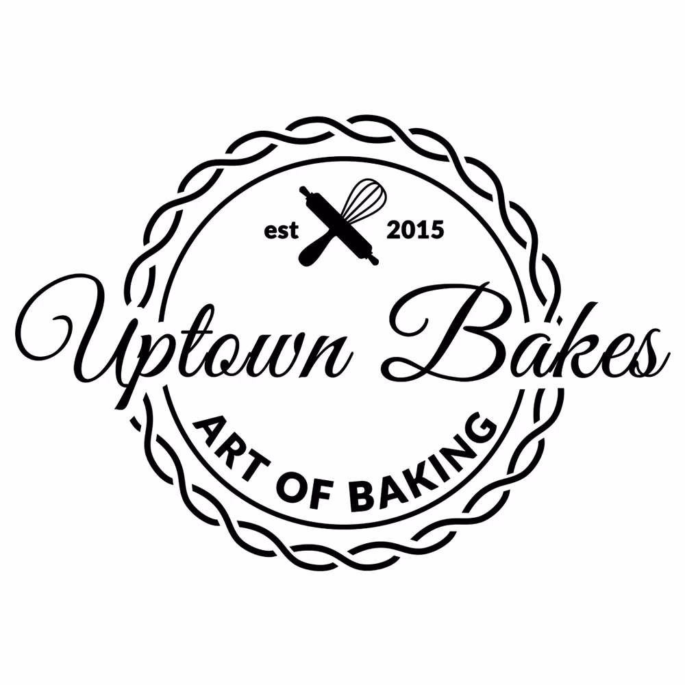 Uptown Bakes brand application mockup designed by Desque