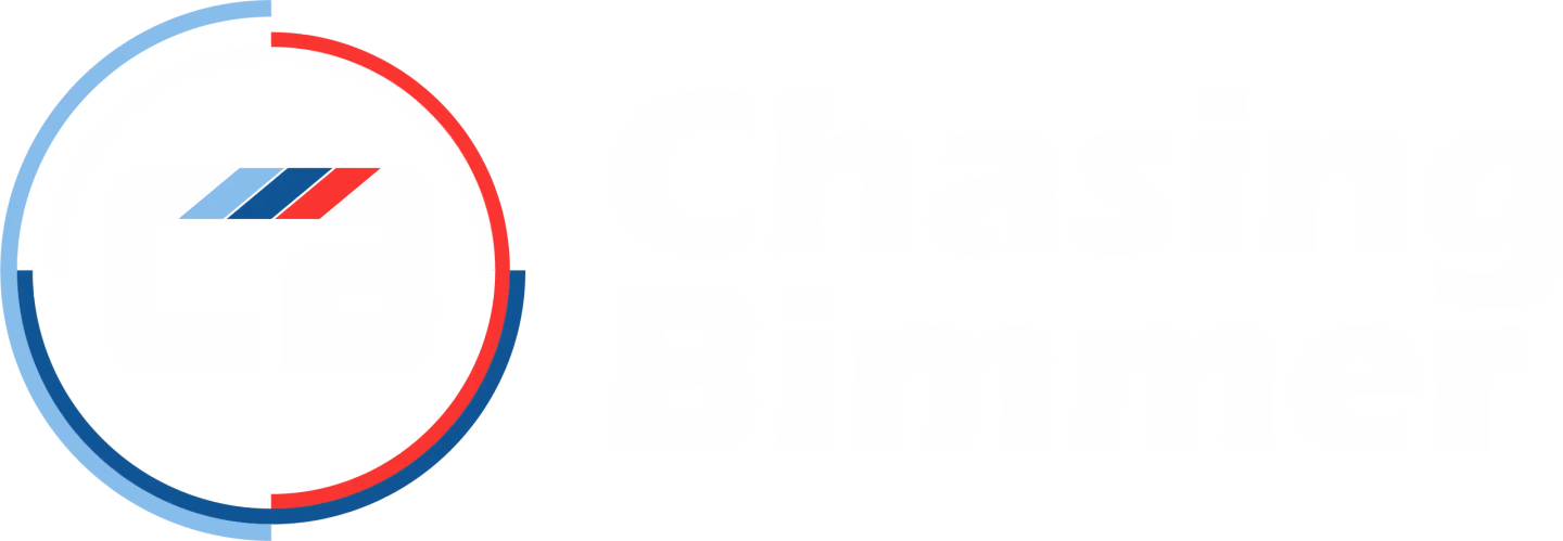 Chasing Bimmer brand presentation lockup designed by Desque