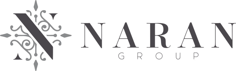 Naran Group dark single-color horizontal logo designed by Desque
