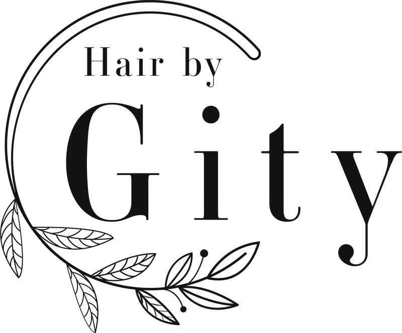 Hair By Gity dark logo variation designed by Desque