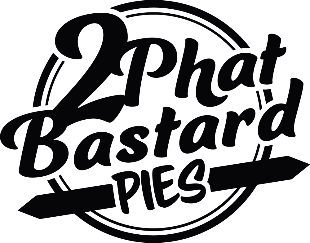 2 Phat Bastard Pies single-color dark logo designed by Desque