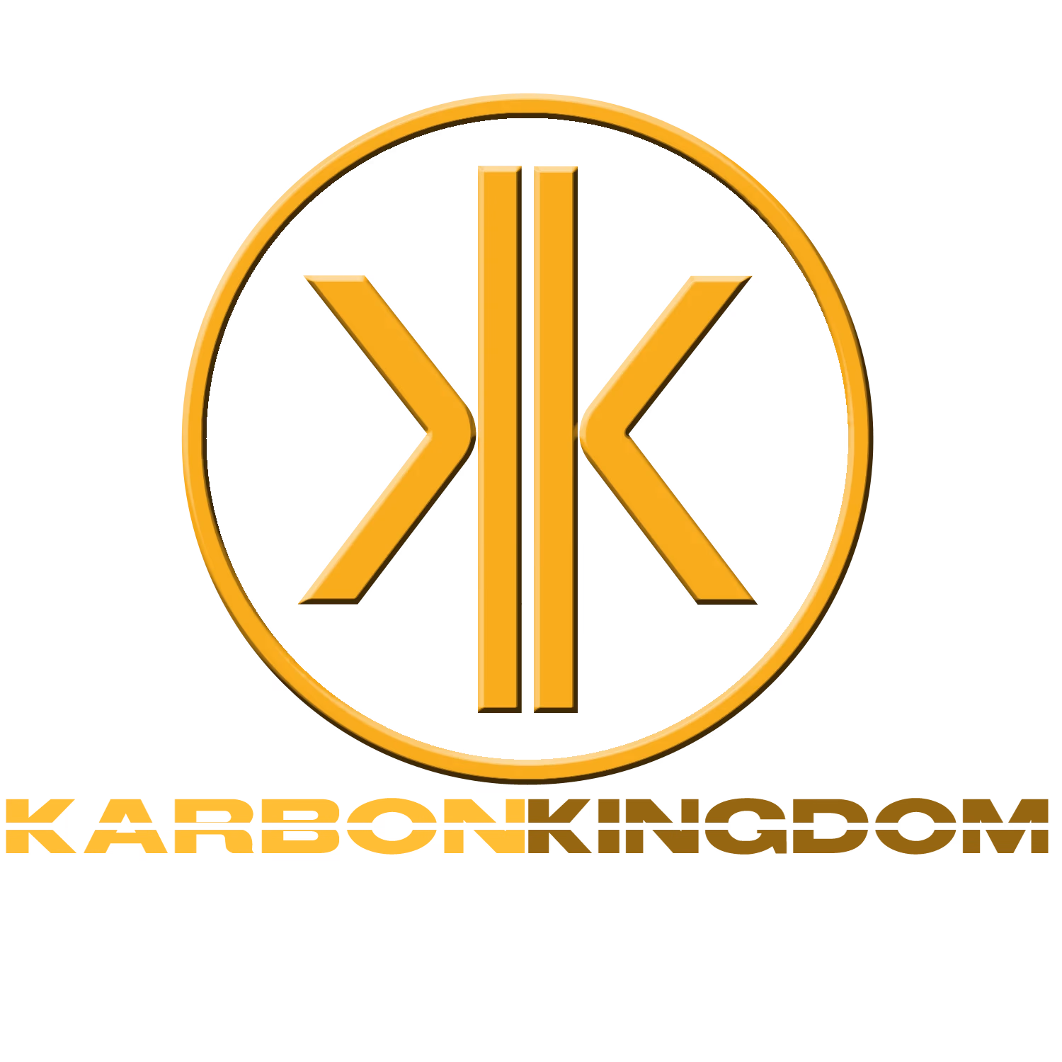 Karbon Kingdom primary logo with KK monogram and wordmark designed by Desque