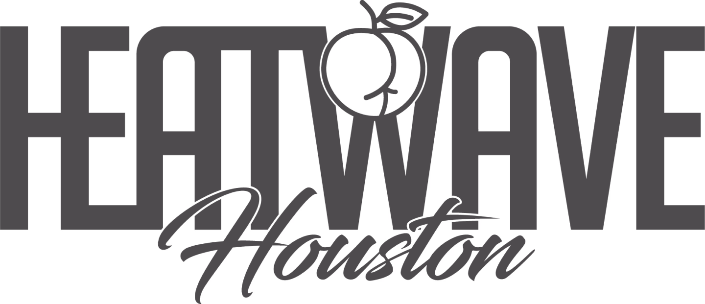 Heatwave Houston dark single-color full lockup logo reconstructed by Desque