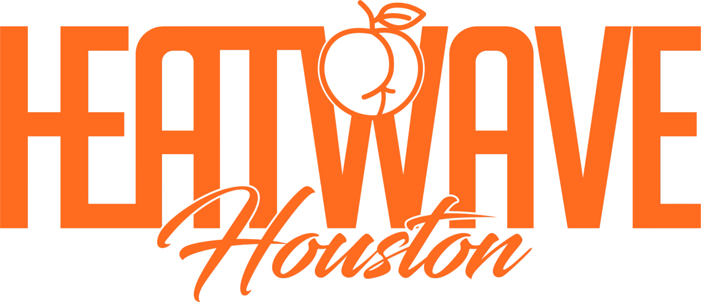 Heatwave Houston orange colorway full lockup logo reconstructed by Desque
