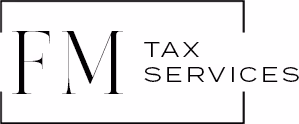 FM Tax Services horizontal logo designed by Desque