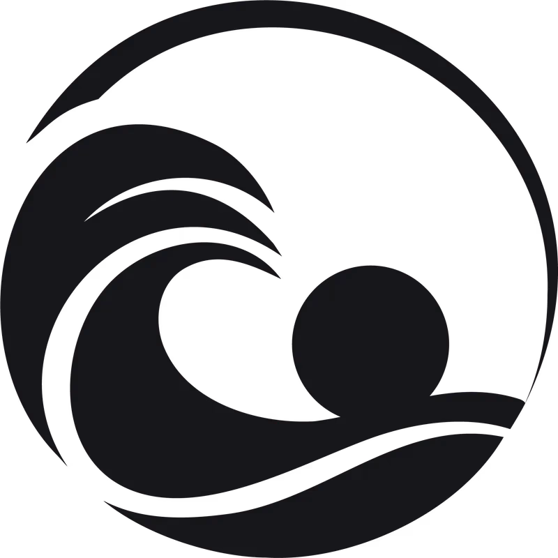 Costa Custom Pools single-color dark icon mark designed by Desque