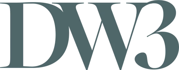 Divine We Three primary iconic monogram mark designed by Desque