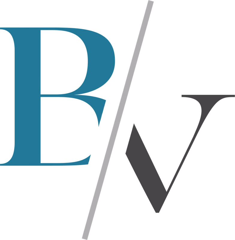 Bleu Vibes BV monogram secondary brand mark designed by Desque