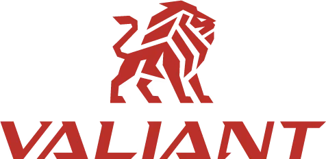 Valiant Haus primary B logo variant designed by Desque
