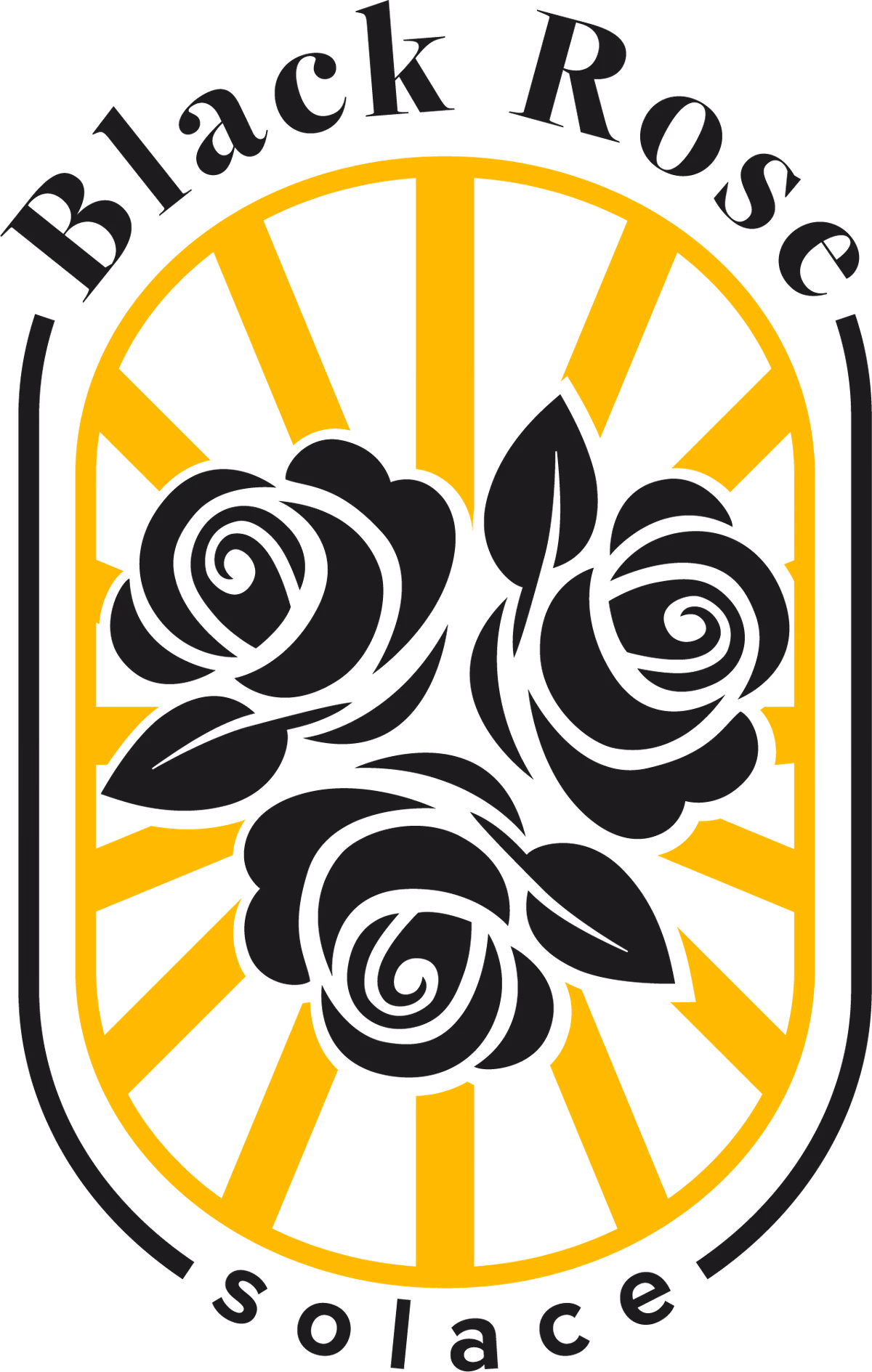 Black Rose Solace primary logo designed by Desque