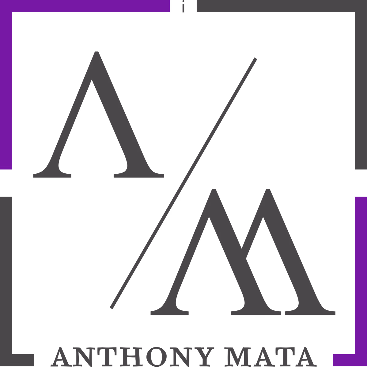 Anthony Mata primary AM monogram logo designed by Desque