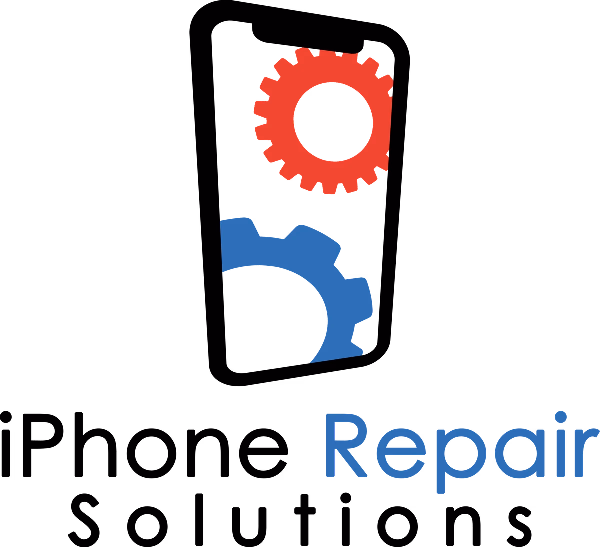 iPhone Repair Solutions primary full-color logo designed by Desque