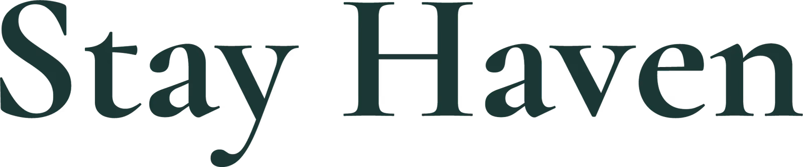Stay Haven primary logo with sanctuary mark designed by Desque