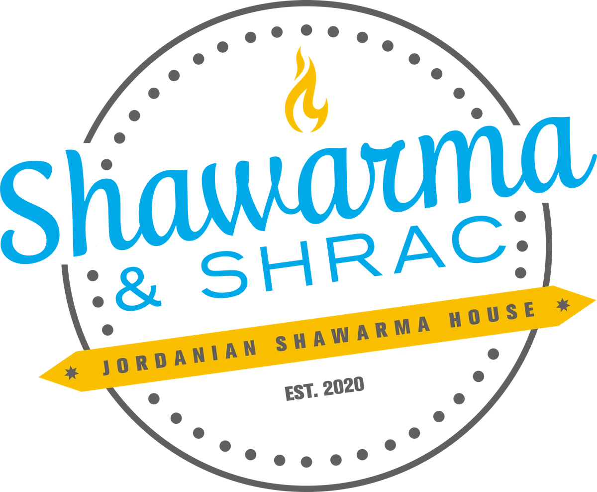 Shawarma & Shrac primary full-color logo designed by Desque