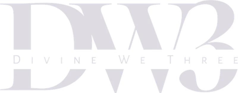 Divine We Three primary full-color logo designed by Desque