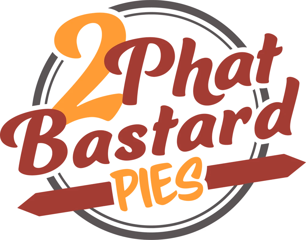 2 Phat Bastard Pies primary full-color logo designed by Desque