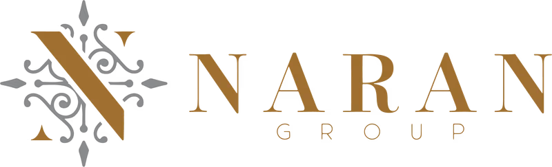 Naran Group primary horizontal logo lockup designed by Desque