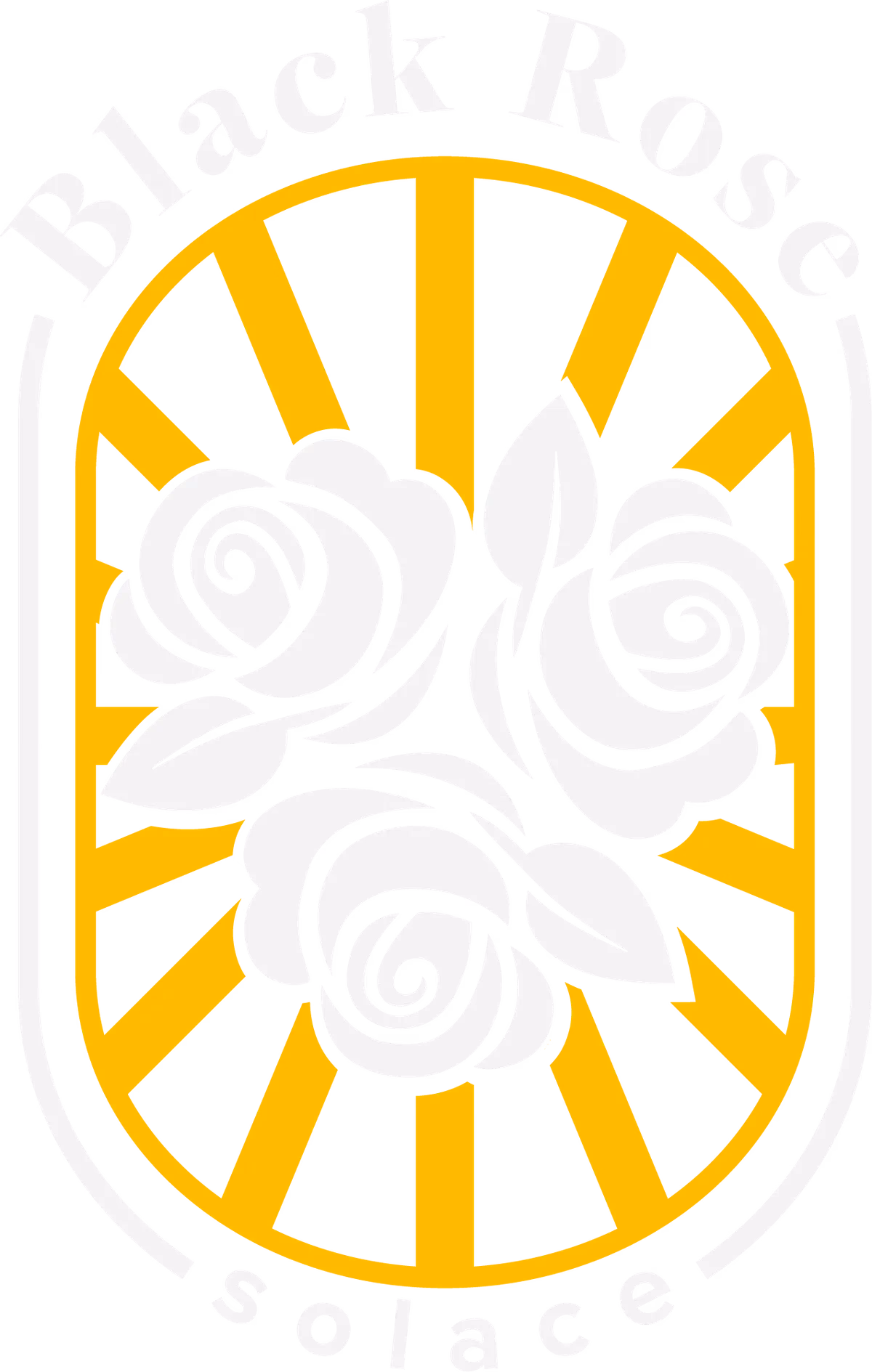 Black Rose Solace secondary mark on dark background designed by Desque