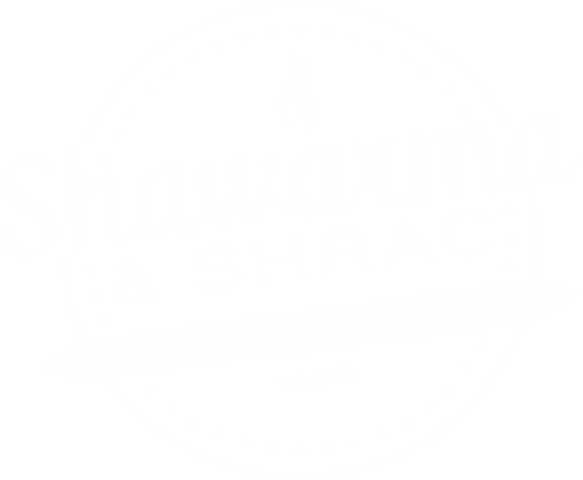 Shawarma & Shrac white reverse logo designed by Desque