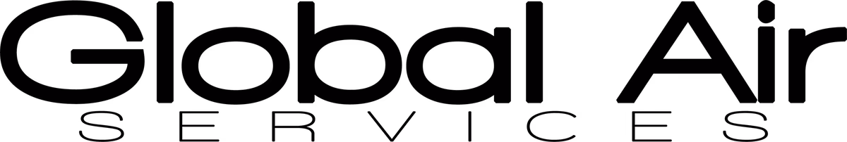 Global Air Services dark wordmark lockup designed by Desque