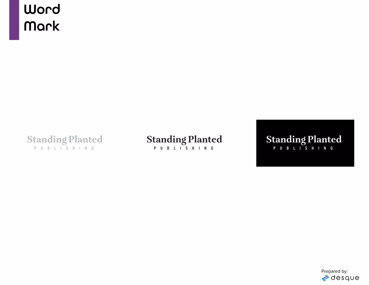 Standing Planted Publishing publishing brand mockup designed by Desque