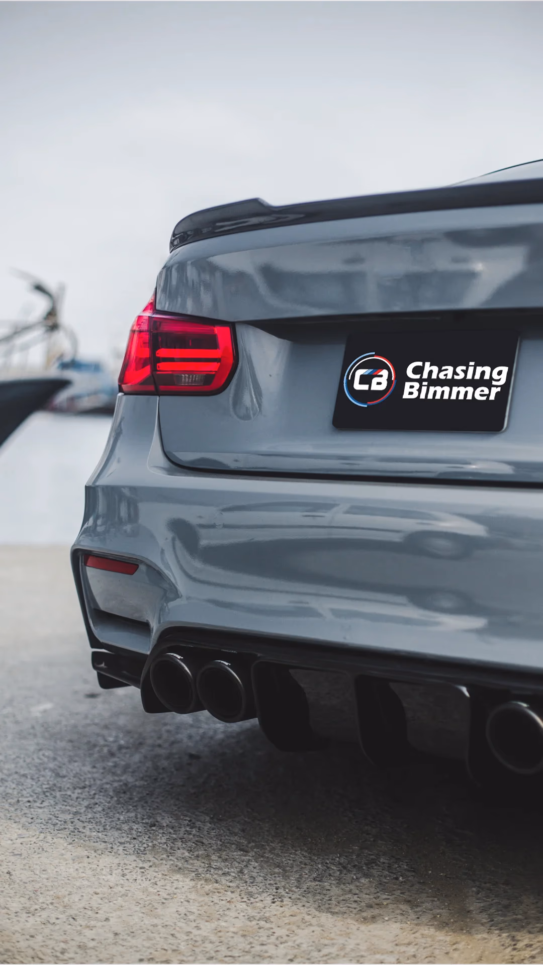 Chasing Bimmer automotive decal application designed by Desque