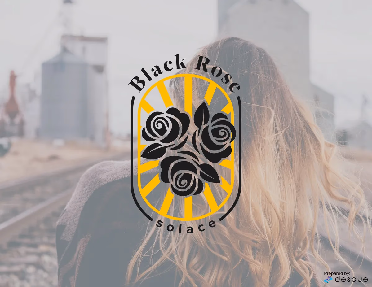 Black Rose Solace branded lifestyle product mockup designed by Desque