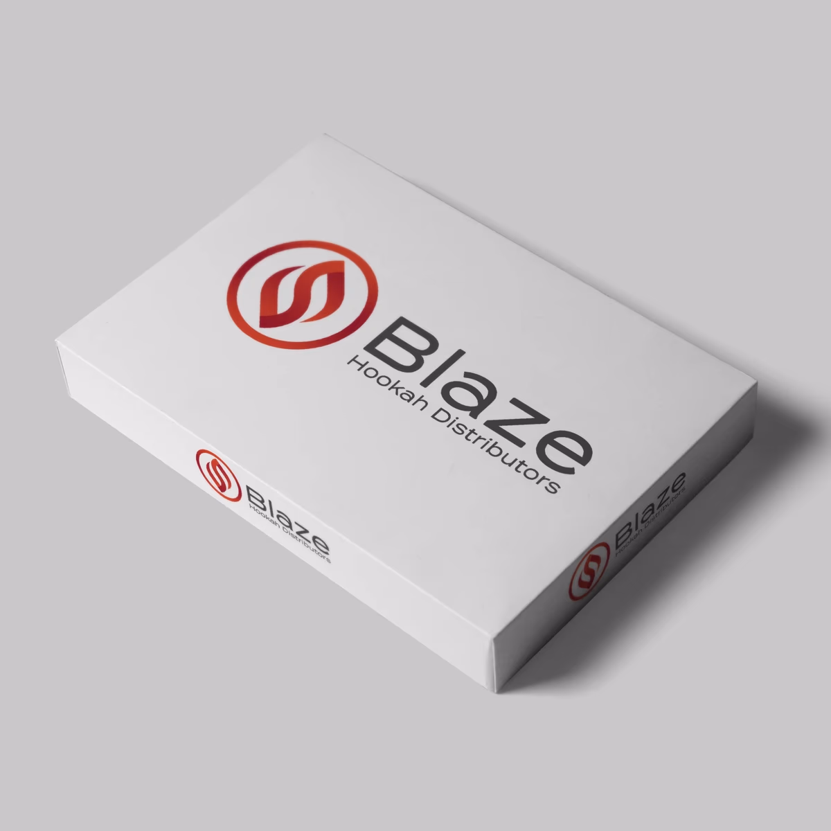 Blaze Hookah Distributors branded packaging box designed by Desque