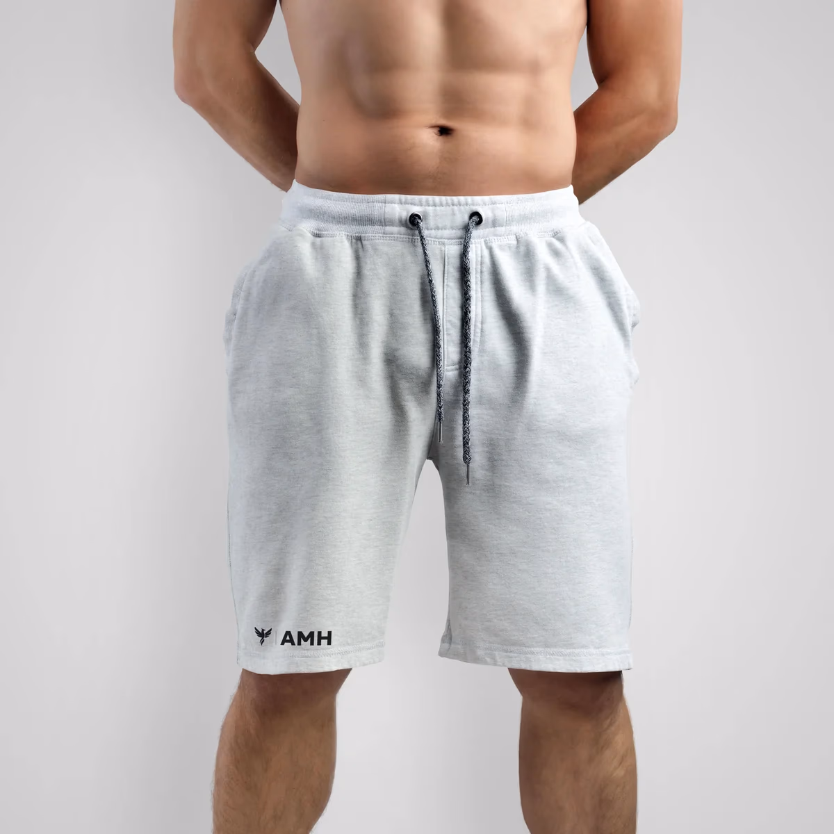 AMH Training branded athletic shorts designed by Desque