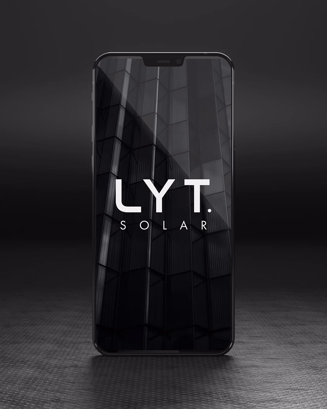 Lyt Solar brand identity on smartphone screen designed by Desque