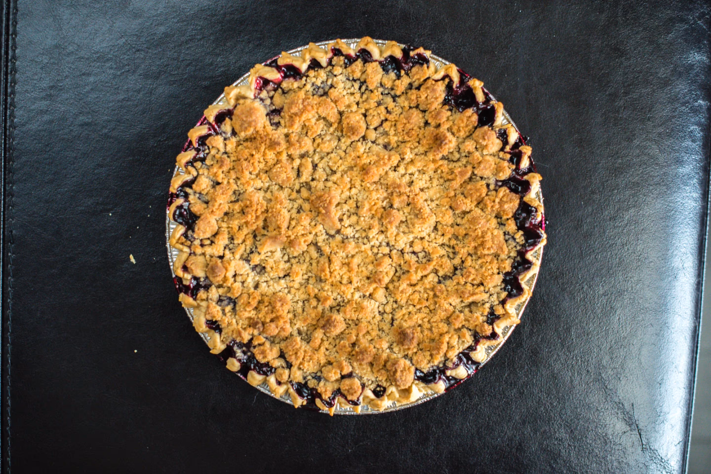 Uptown Bakes blueberry crumble pie product photography by Desque