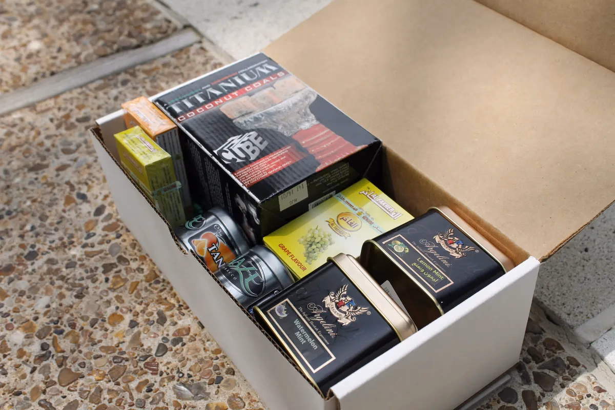 Mint Crate hookah shisha lifestyle photography outdoor setup by Desque