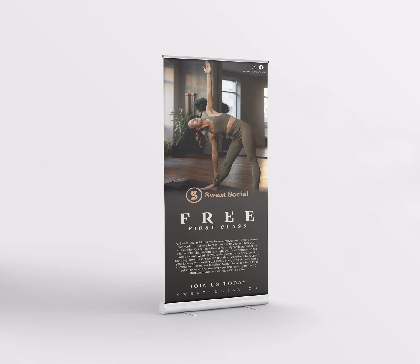 Sweat Social promotional banner design designed by Desque
