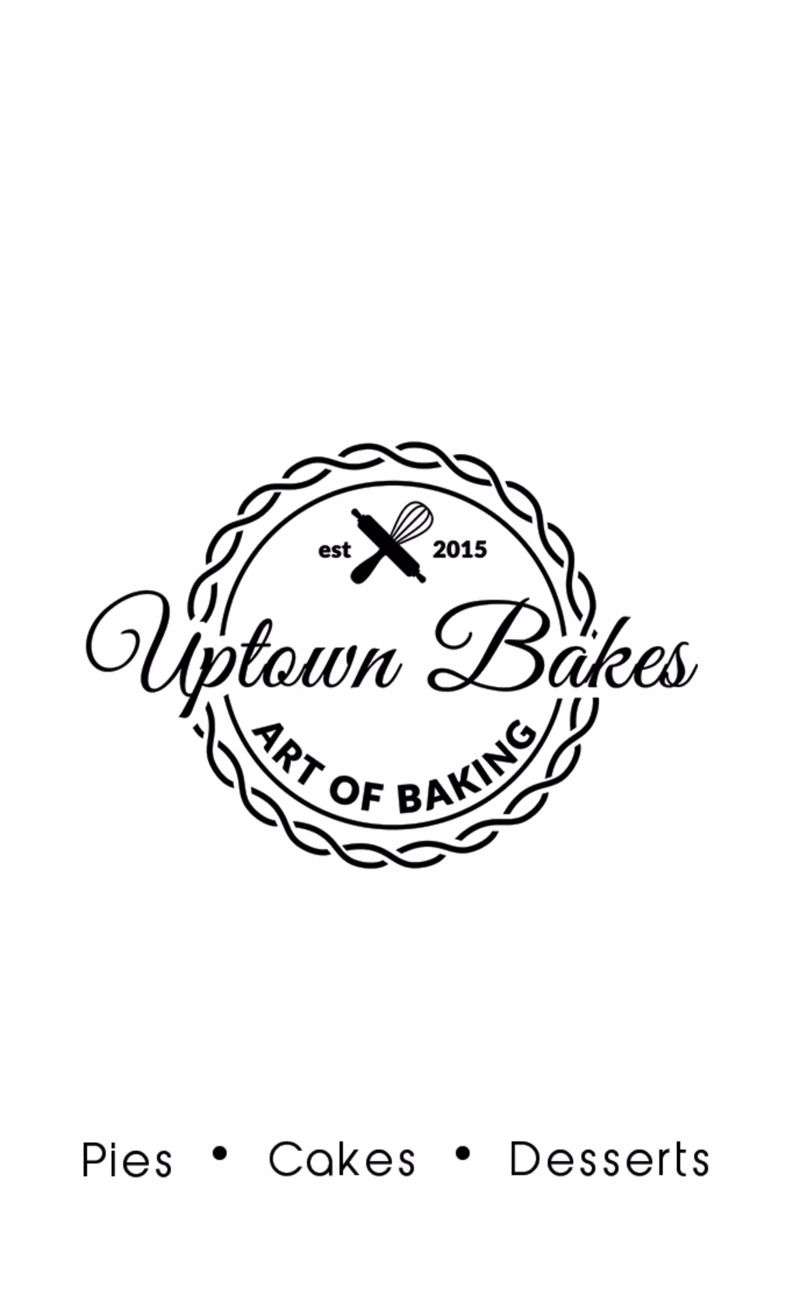 Uptown Bakes business card back with spot UV finish designed by Desque