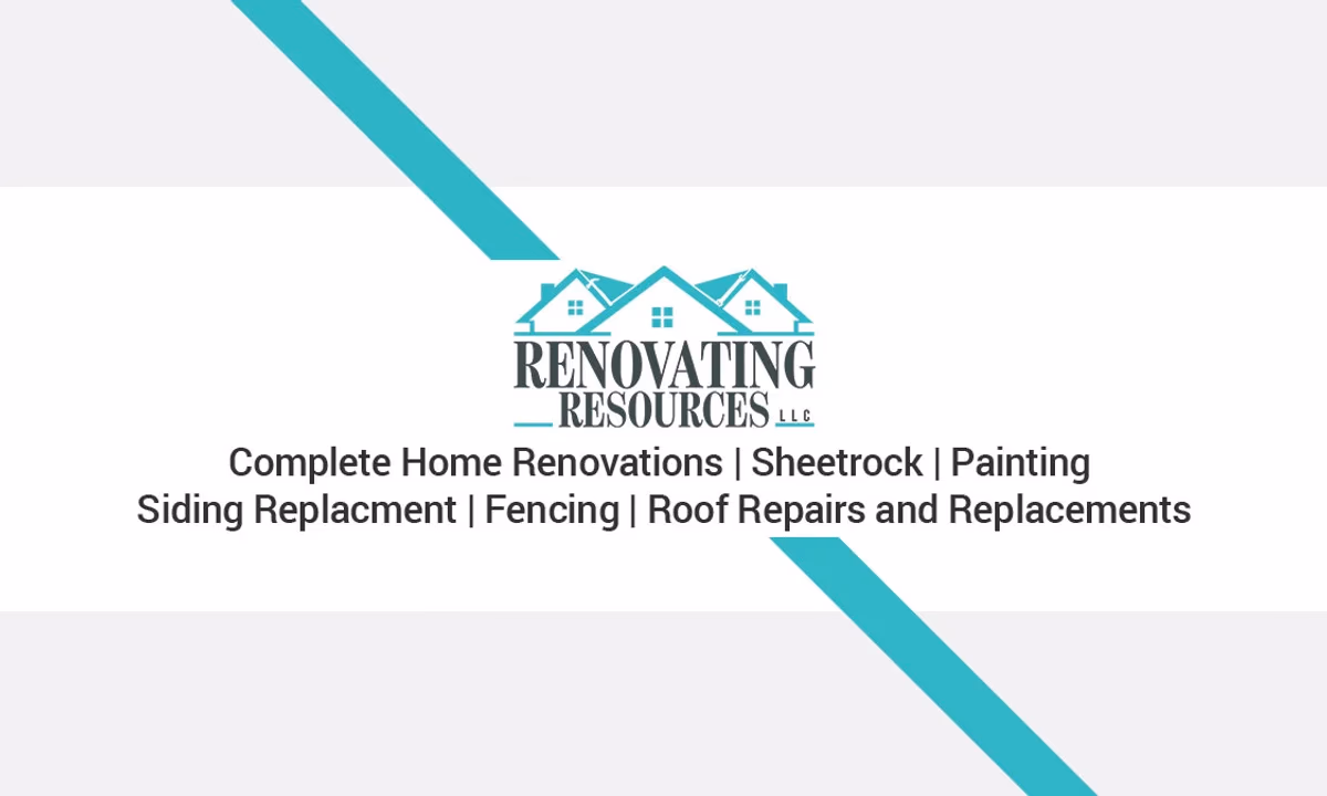 Renovating Resources LLC business card back designed by Desque, showing contact information layout