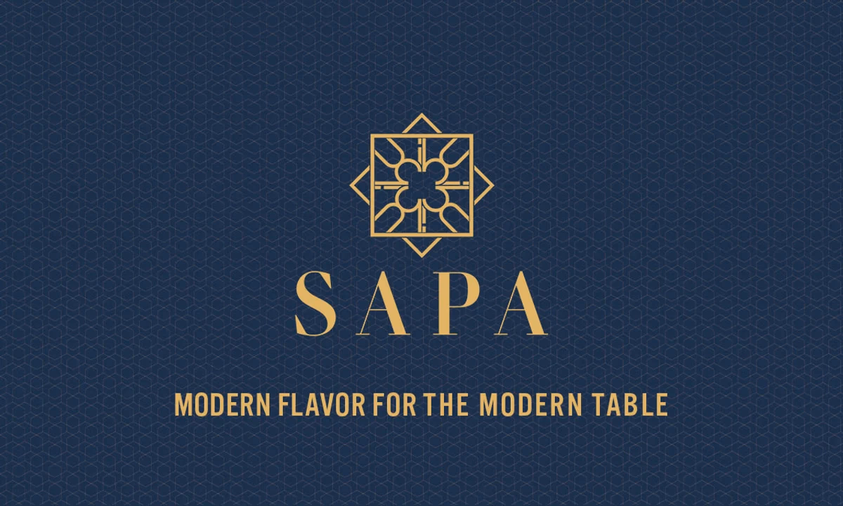 Sapa and Co business card back with contact details and pattern designed by Desque