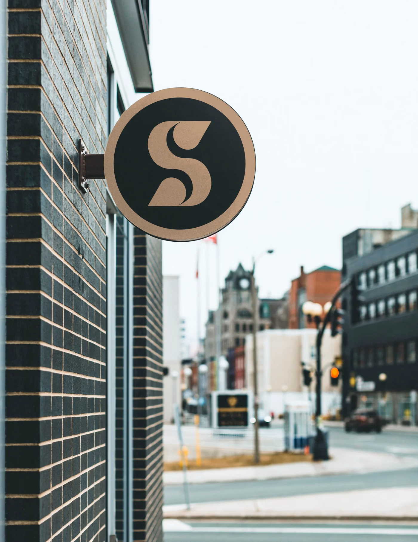 Sweat Social environmental signage mockup designed by Desque