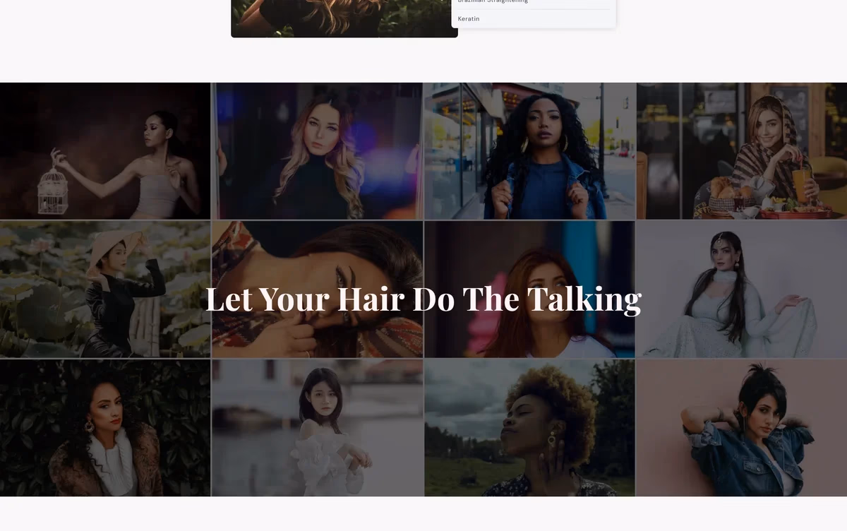 Hair By Gity website gallery and content section designed and built by Desque