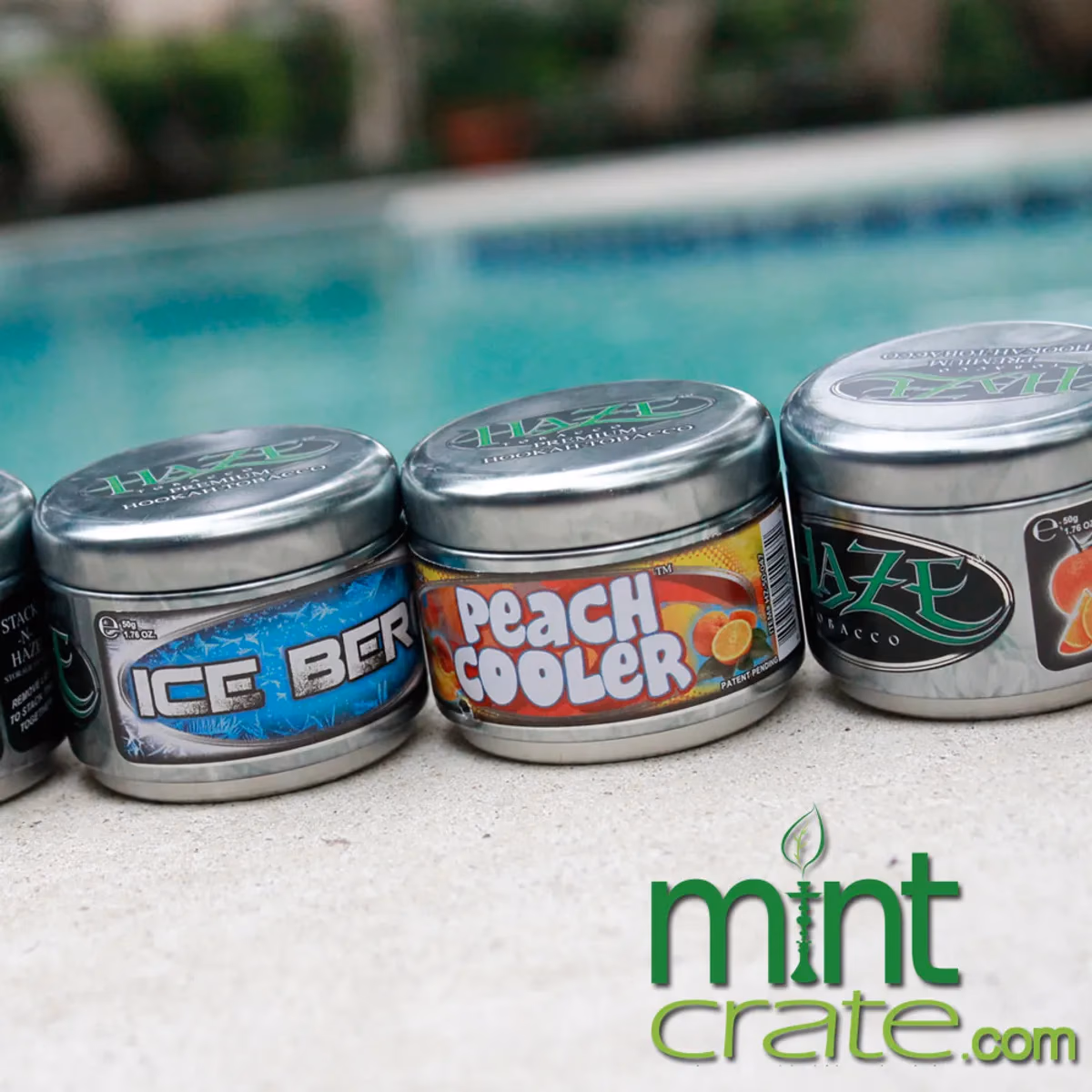 Mint Crate Instagram promotional graphic featuring Haze shisha, designed by Desque