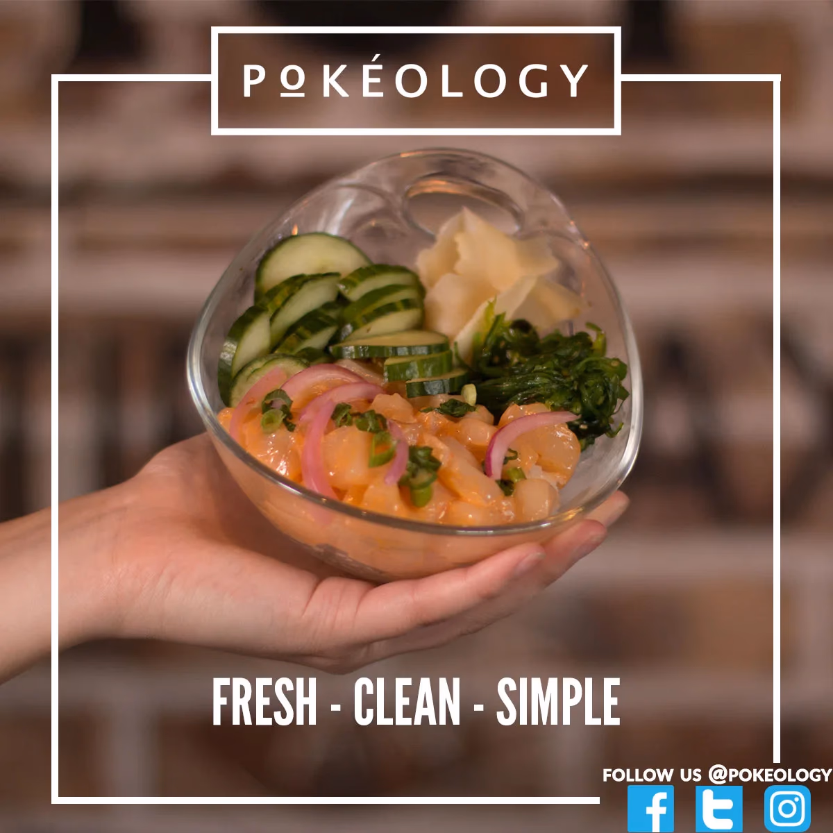 Pokeology Instagram branded food photography post designed by Desque